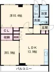 湯倉団地1号棟の間取り画像