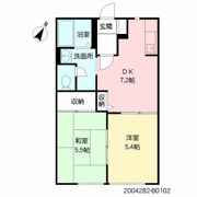 ボヌール産の宮B棟の間取り画像