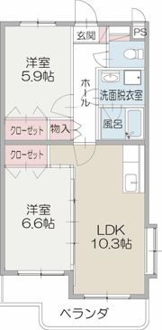 メルベーユ大嶋Ⅱの間取り画像