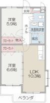 メルベーユ大嶋Ⅱの間取り画像