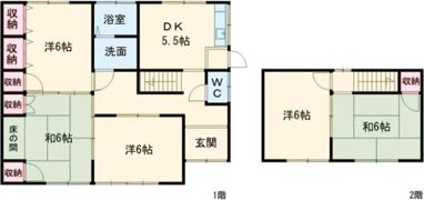 川島河田町 貸家の間取り画像