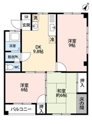 青空と川音のテラス（旧落合マンション）の間取り画像