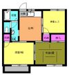 コーポかとうB棟の間取り画像