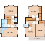 絹ケ丘ワコク貸家B棟の間取り画像