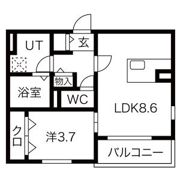 HARUレーベンハイム中村の間取り画像