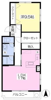 シャトレ道後の間取り画像