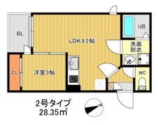 R-smart 九産大前Ⅲの間取り画像