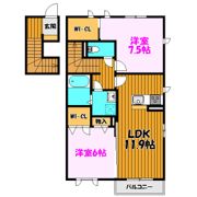 シャーメゾンポワールの間取り画像