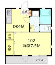 リバーサイドⅢの間取り画像