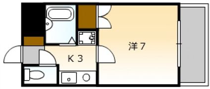 コーポワタナベ（水道料無料）の間取り画像