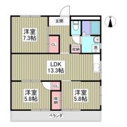 林ハイツⅠの間取り画像