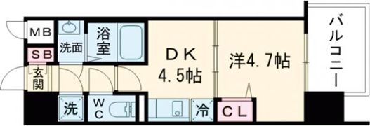 MAXIV大阪長田の間取り画像