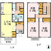 リースランド春日 Aの間取り画像