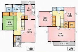 井吹台東町 貸戸建の間取り画像