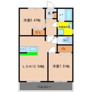 領家コーポラスの間取り画像