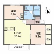 ルミエール城西 Cの間取り画像