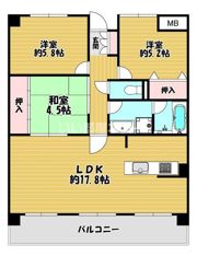 朝日プラザ東今宿の間取り画像