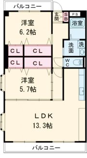 風の杜北館の間取り画像