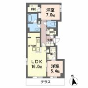 シャトル牛田旭の間取り画像