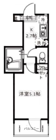メルディア生麦Aの間取り画像