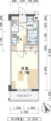 リヴィエール若林の間取り画像