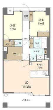 ココマチ高松アルファレジデンシアの間取り画像