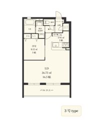 MODERN ASPIRATION六本松SURの間取り画像