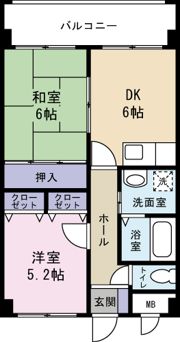 ブウル・ヴァール足原の間取り画像