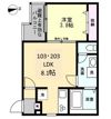 ベイルーム江田の間取り画像