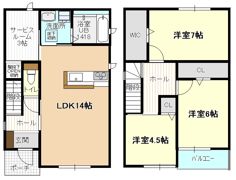 神門87KODATEXⅤ-Bの間取り画像