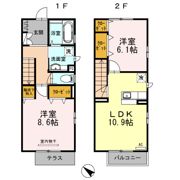 クウラージュ Ⅰ棟の間取り画像