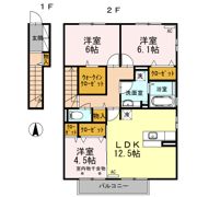 福井ガーデンハイツ A棟の間取り画像