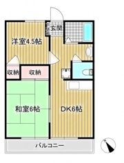 ハイツイグレックB棟の間取り画像