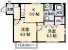 グランシードM．S B棟の間取り画像