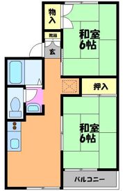 アザリア ハイタウン Aの間取り画像