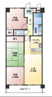 フロックス西明石の間取り画像
