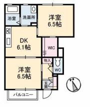 メゾン築山 D棟の間取り画像