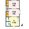神田平屋貸家Ⅱ Ⅱ東6号室の間取り画像
