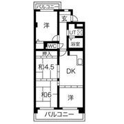 宝赤坪ハイツの間取り画像