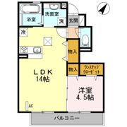 ルミエール Bの間取り画像