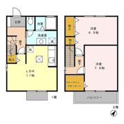 ウィルコート岩根 Dの間取り画像