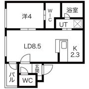 クロスティア南円山の間取り画像