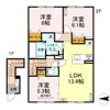 D-room発寒の間取り画像