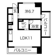 白川公園パークマンションの間取り画像