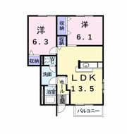 リンム緑 Bの間取り画像