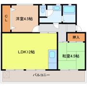 ハビタブル森本A棟の間取り画像