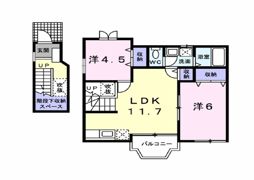 メロディーハイム横入川 Aの間取り画像