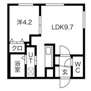 STUDIO中島公園の間取り画像