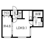 STUDIO中島公園の間取り画像