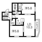α・s澄川(アルファ・サウス澄川)の間取り画像